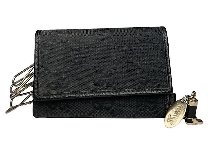 Bolso de algodón negro Gucci
