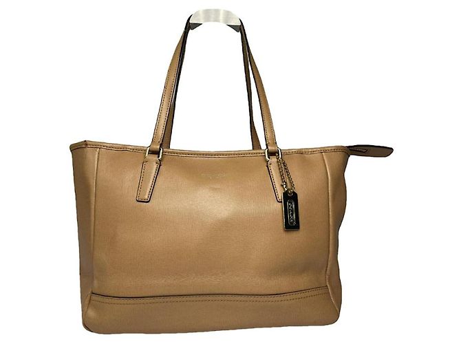 Bolsa de couro marrom Coach Carly