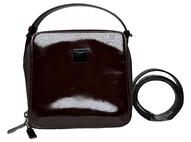 Céline Celine Case flap Purple Patent Leather Handbag