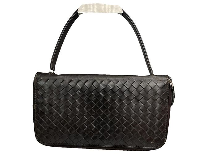 Bolsa de couro marrom Bottega Veneta
