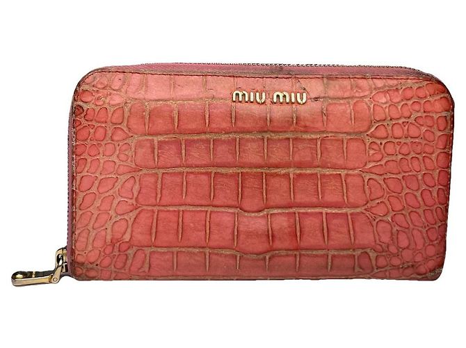 Miu Miu Red Leather Wallet