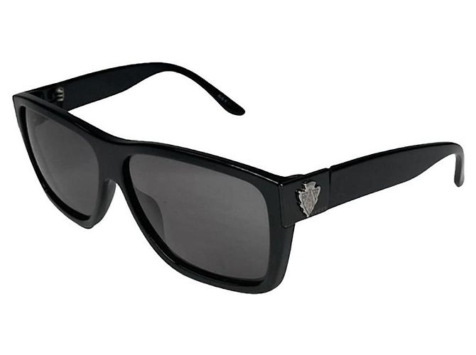 Occhiali da sole in plastica nera Gucci Nero