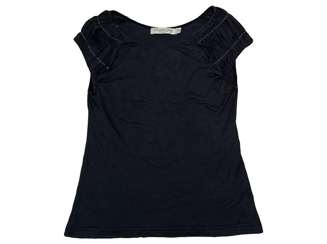 Dior J'adore Top de Seda Negra Negro
