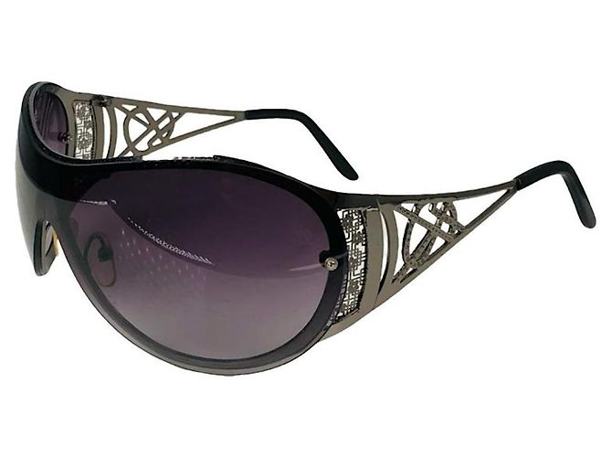 Saint Laurent lila Metallsonnenbrille