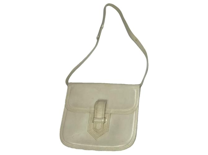 Sac à main en cuir blanc Yves Saint Laurent 