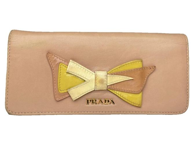 Bow Prada Pink Leather Wallet