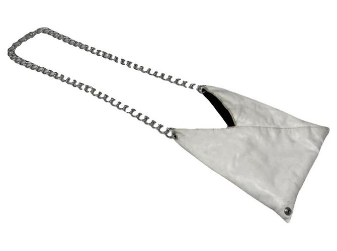 Bolsa de couro branco MM6