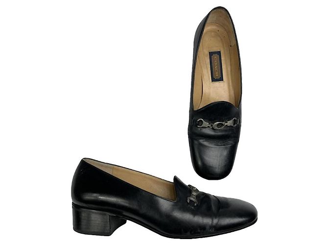 Bailarinas de charol negro Coach