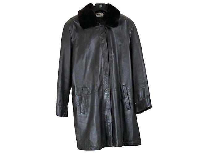 Givenchy Black Leather Coat