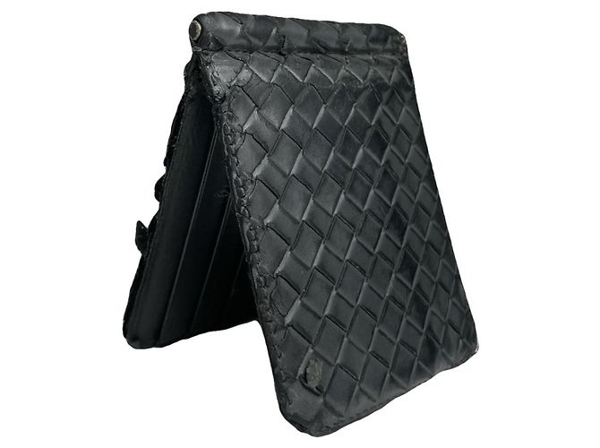 Schwarze Lederhandtasche von Bottega Veneta