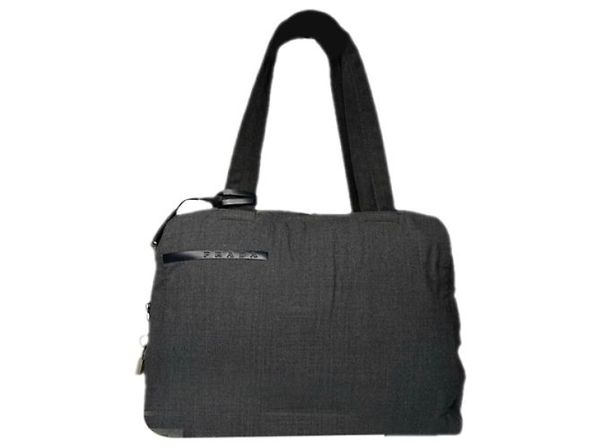 Prada graue Baumwollhandtasche