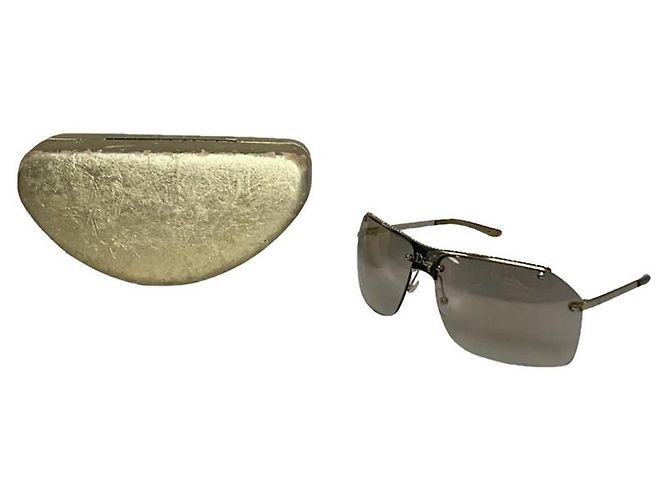Dior Anthrazit Metall Sonnenbrille Anthrazitgrau