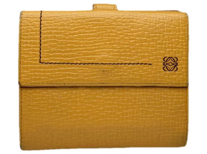 Cartera de cuero amarilla Loewe Puzzle Amarillo