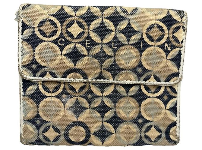 Céline Portafoglio in cotone multicolore Celine Triomphe