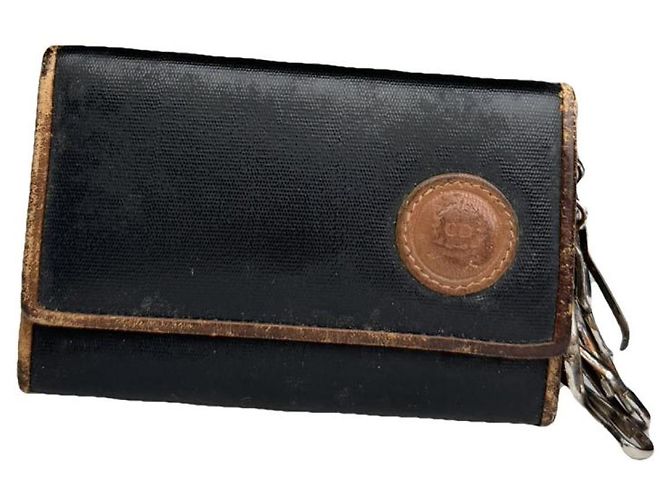 Dior schwarze Lederhandtasche