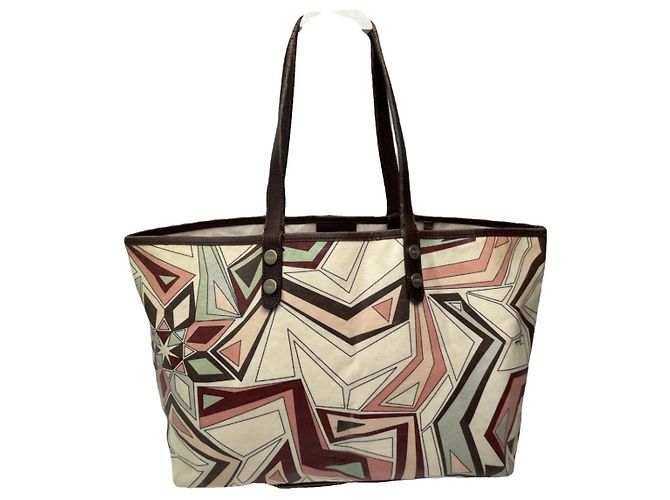 Emilio Pucci mehrfarbige Lederhandtasche Mehrfarben