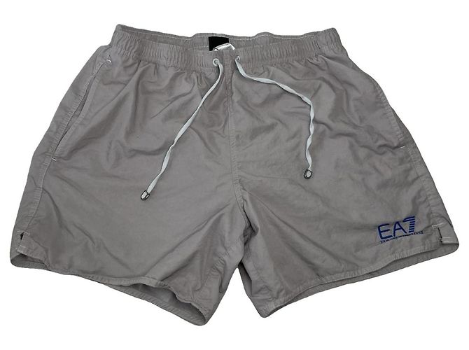 Bañador de poliéster gris Emporio Armani