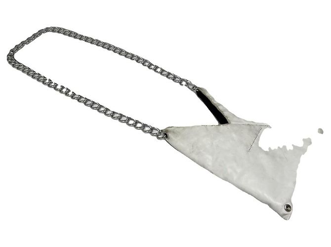 Bolsa de couro branco MM6