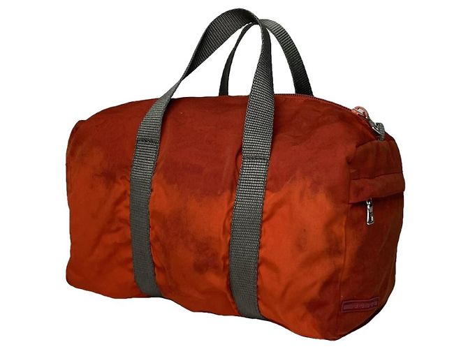 Prada Diagramme orange Polyester-Handtasche