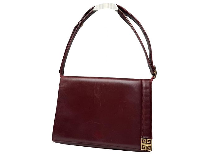 Bolso de cuero burdeos 4G de Givenchy