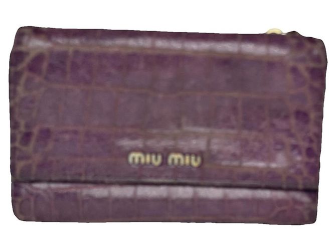 Cartera de cuero rosa Miu Miu