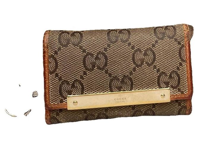 Bolsa de couro marrom Gucci GG Blooms