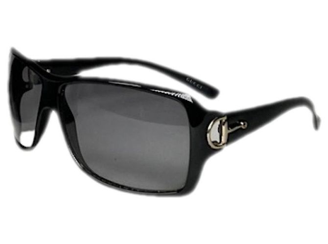 Occhiali da sole in plastica nera Gucci Nero