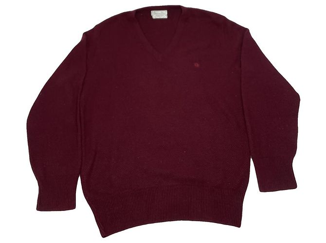 Christian Dior Dior Homme Burgunder Wolle Strickwaren & Sweatshirt Bordeaux