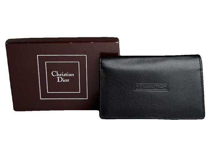 Dior schwarze Lederhandtasche