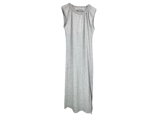 Vestido de algodón plateado MM6 Plata