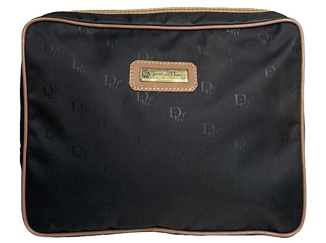 Dior schwarze Polyester-Clutch