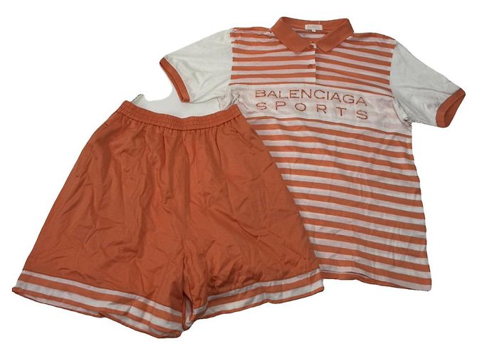 Balenciaga Orange Cotton Knitwear