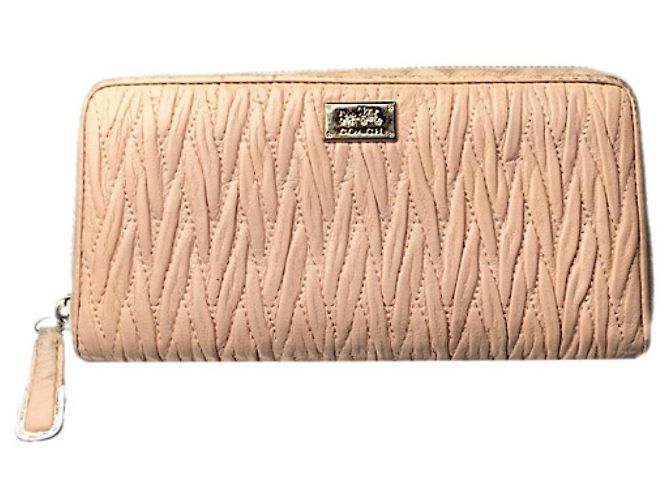 Coach Pink Leather Wallet