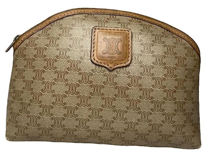 Céline Celine Hobo Beiger Leder Clutch