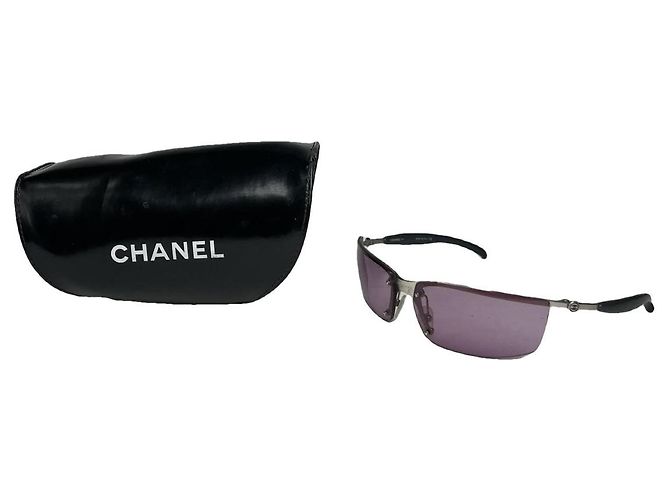 Chanel lila Metallsonnenbrille