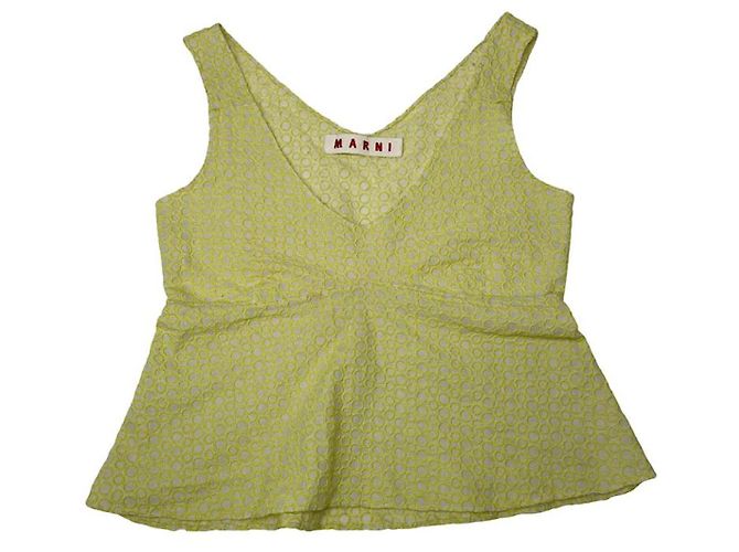 Top de algodão verde Marni