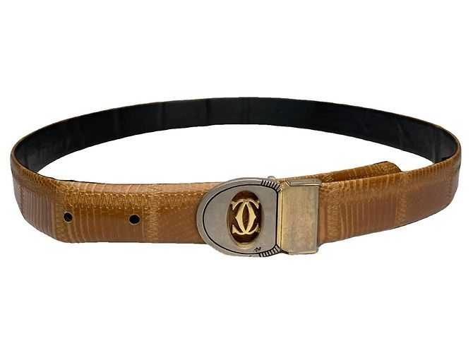Cinto de couro marrom Cartier