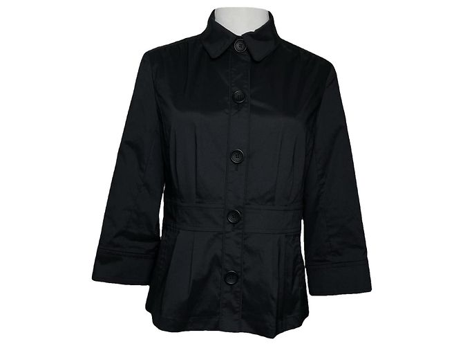 Courreges Courrèges schwarzer Polyester-Trenchcoat