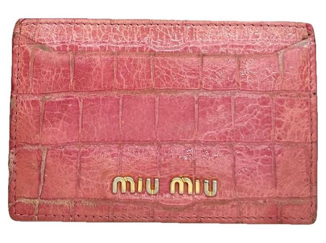 Bolso de cuero rosa Miu Miu