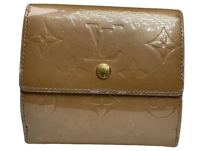 Louis Vuitton Metis braune Lackleder Geldbörse