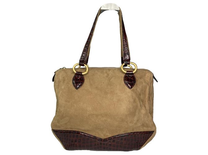 Bolsa de couro marrom Balenciaga City