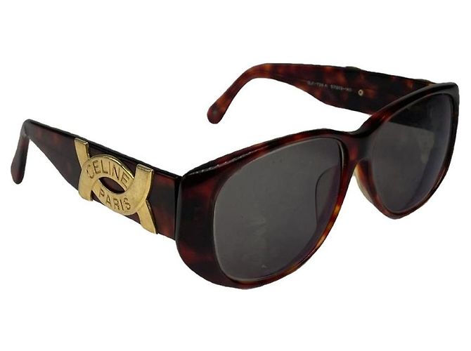 Céline Gafas de sol de plástico Celine Brown Castaño