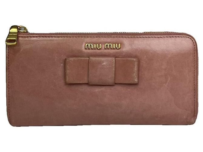 Cartera de cuero rosa Miu Miu