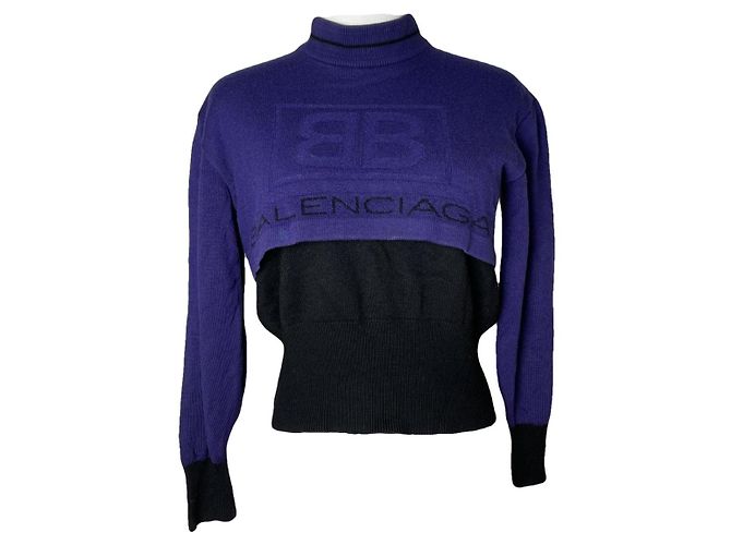 Schwarze Wollstrickware von Balenciaga