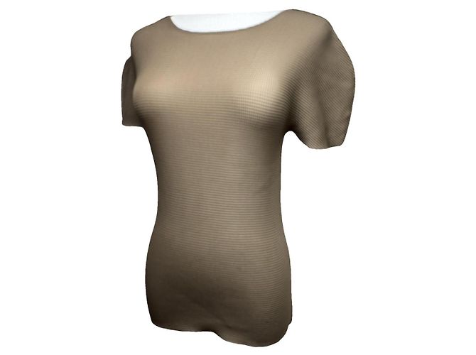 Braunes Polyester-Oberteil von Issey Miyake