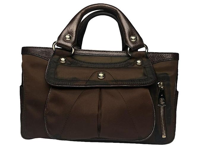 Céline Sac à main en polyester marron Celine Nano Luggage