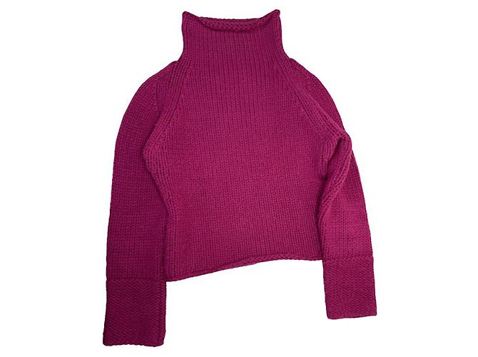 Pull en laine violet Versace Jeans Couture