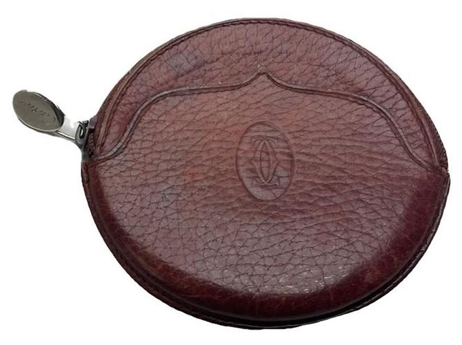Bolsa de couro bordô Cartier Bordeaux