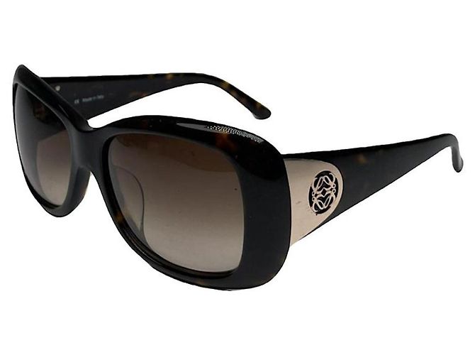 Óculos de sol de plástico preto Loewe