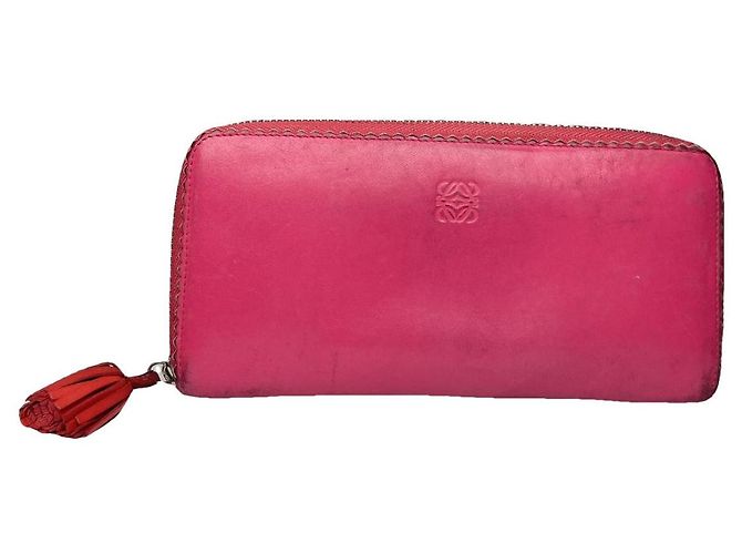 Cartera de cuero morado Loewe Púrpura